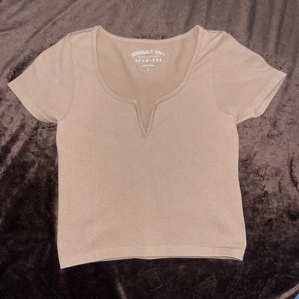 Seriously Soft Seamless Tan Women's Top
